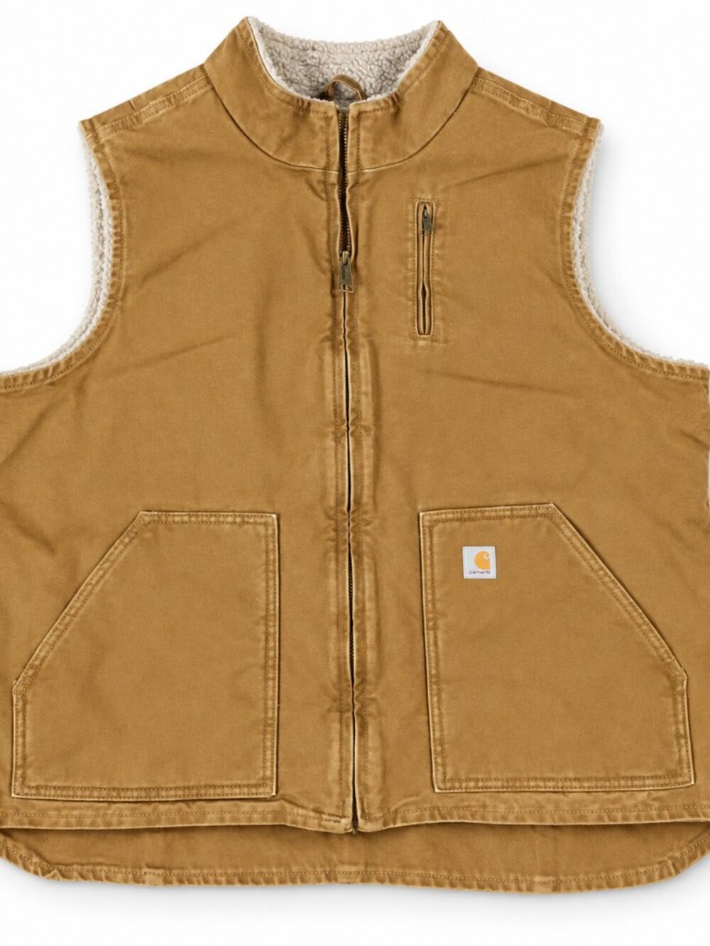 Carhartt Women’s Sherpa Lined Sandstone Vest Brown XXL 20 WV001